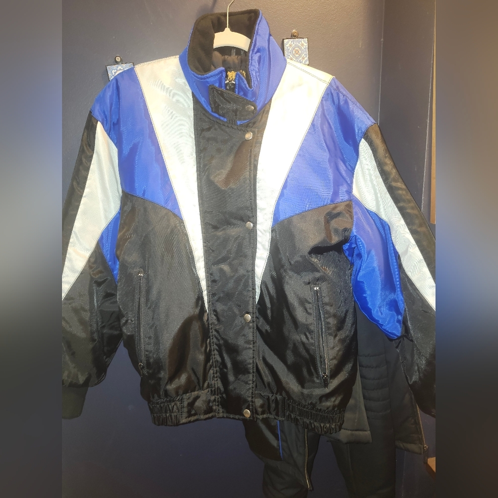 ✨️Men's Wolff Black and Blue Racer Jacket✨️